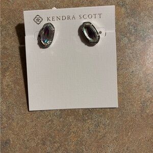Kendra Scott Iridescent Oval Stud Earrings - Multicolor